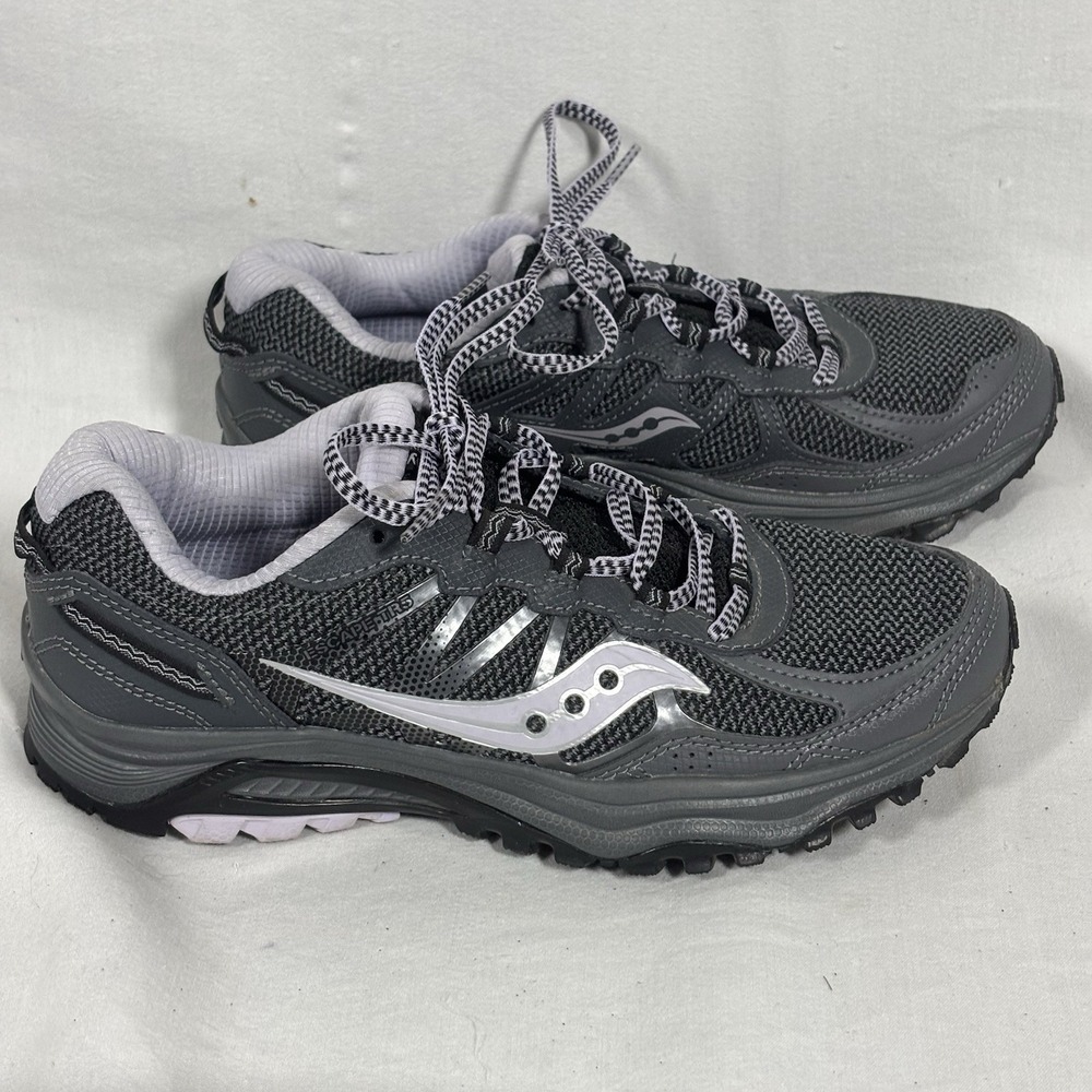 Size 7 - Saucony Grid Escape TR 5 Gray Purple Sneakers Shoes
